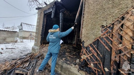 В Петровском на пожаре погиб пенсионер